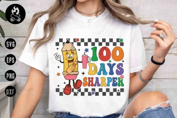 100 Days Sharper SVG: Graphics for T-Shirt Designs