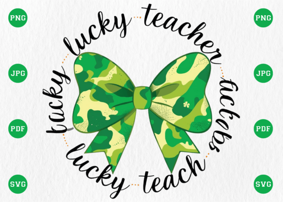 Coquette Lucky Teacher Graphics for T-Shirt Designs