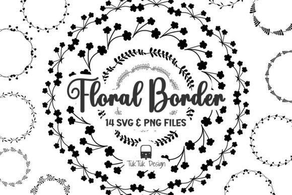 Floral Circle Border: Graphics & Decorative Elements