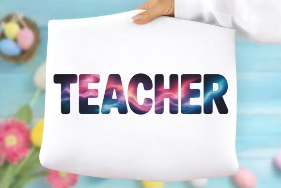 Galaxy Teacher PNG: Graphics for T-Shirt Designs