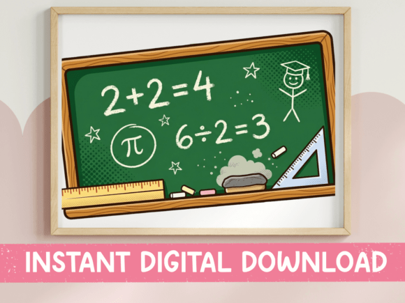 Math Chalkboard Graphics for T-Shirt Designs