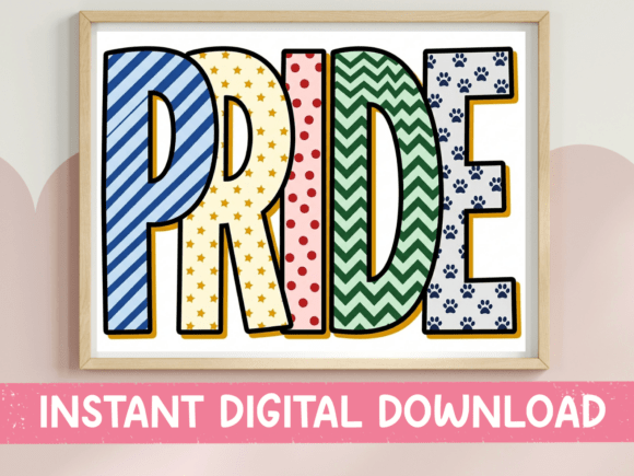 Pride Patterned Letters SVG for Graphics & T-Shirt Designs