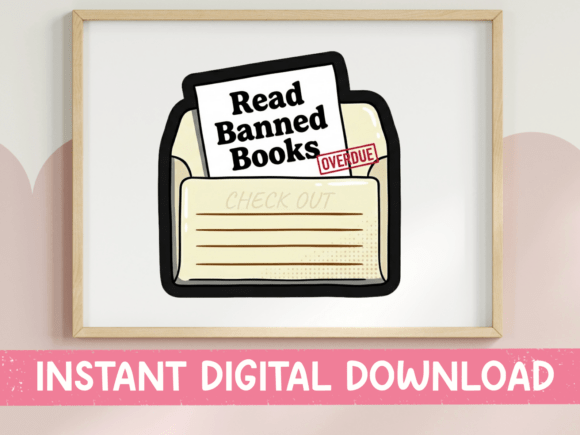Read Banned Books Library Card SVG: Graphics for T-Shirt Designs