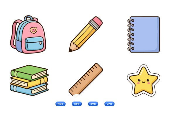Review: Cute School Supplies Clipart Pack for Embroidery