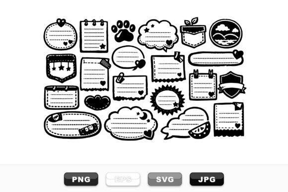 Review: Hand Drawn Notebook Labels Set for Stitchers