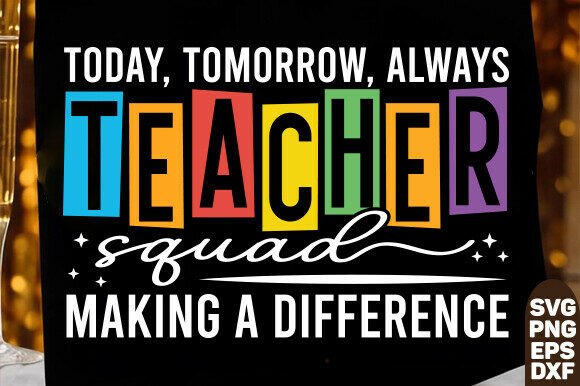 Teacher Squad PNG: Graphics for T-Shirt Designs