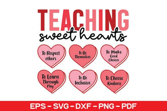 Teacher Valentine PNG: Graphics for T-Shirt Designs